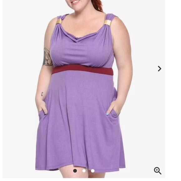Hot Topic Plus Size 1 Disney Hercules Megara Cosplay Costume Halloween Dress 1X - Picture 2 of 4
